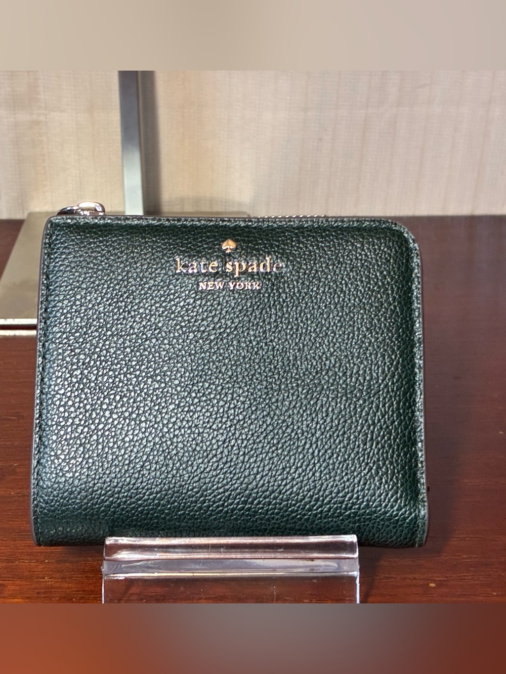 kate spade Compact Pebbled Leather Wallet
